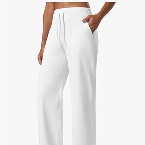 Women's White Drawstring Pants